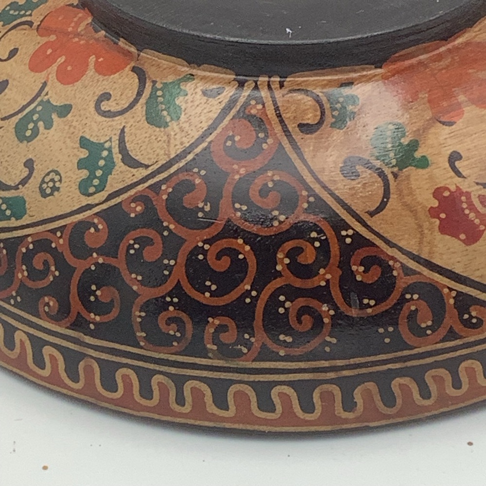 Handcrafted Batik Decorative Wood Bowl - Picture 10 of 16